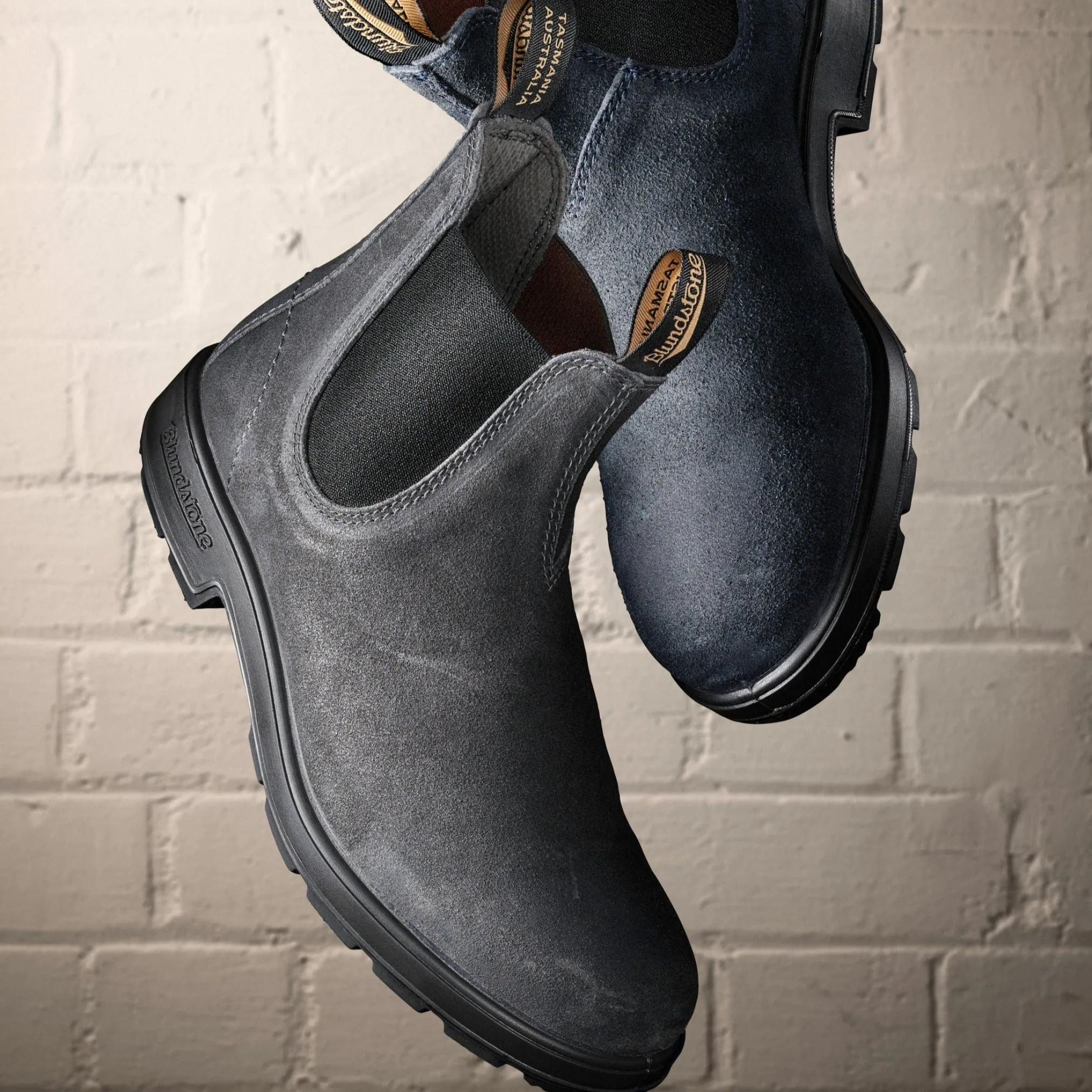Blundstone 1910 Sztyblety Damskie Męskie Zamszowe Steel Grey Kolor Sta