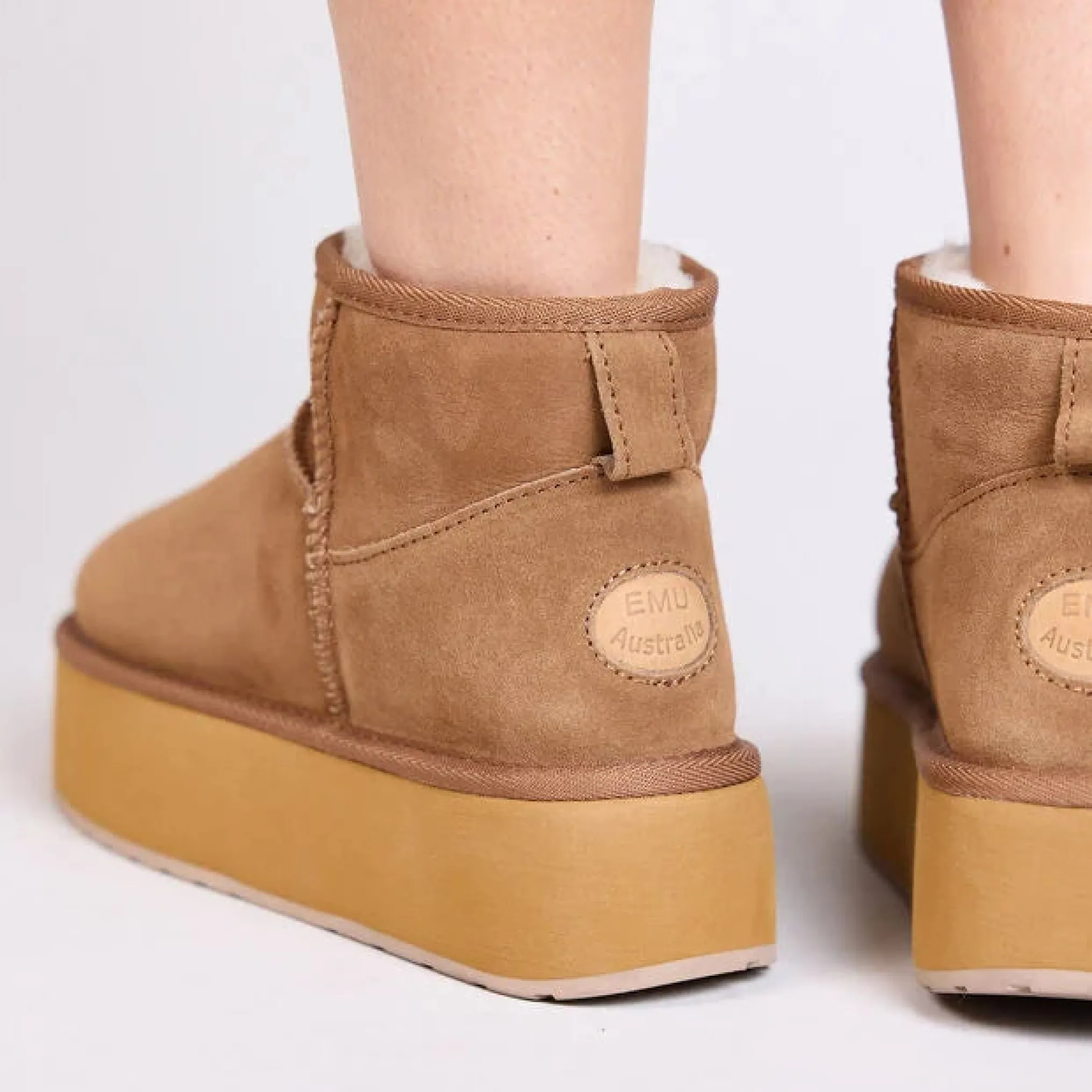 Emu Australia Buty Damskie Stinger Micro Flatform Chestnut Kolor Brązo