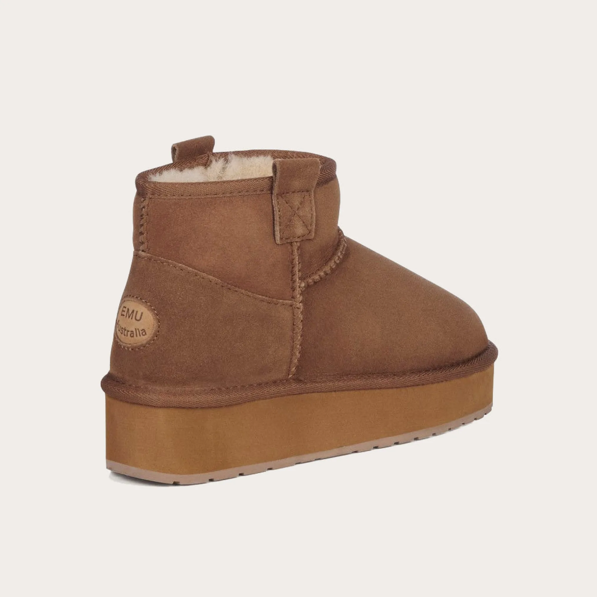 Emu Australia Buty Damskie Foy Flatform Micro Chestnut Kolor Brązowy