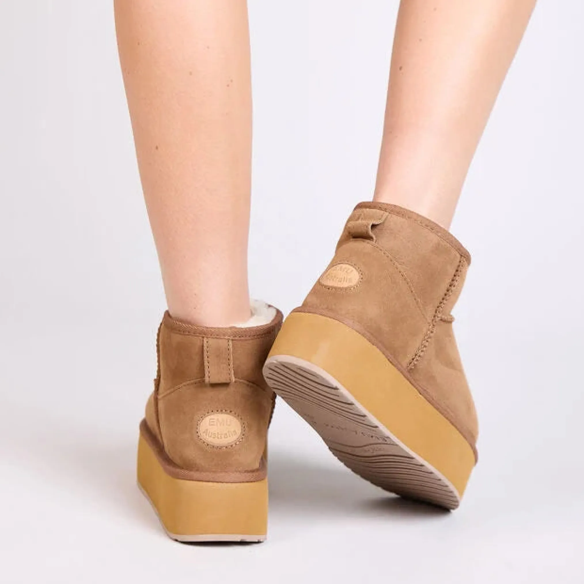 Emu Australia Buty Damskie Stinger Micro Flatform Chestnut Kolor Brązo