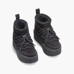 INUIKII Buty Damskie Classic Low Platform Black
