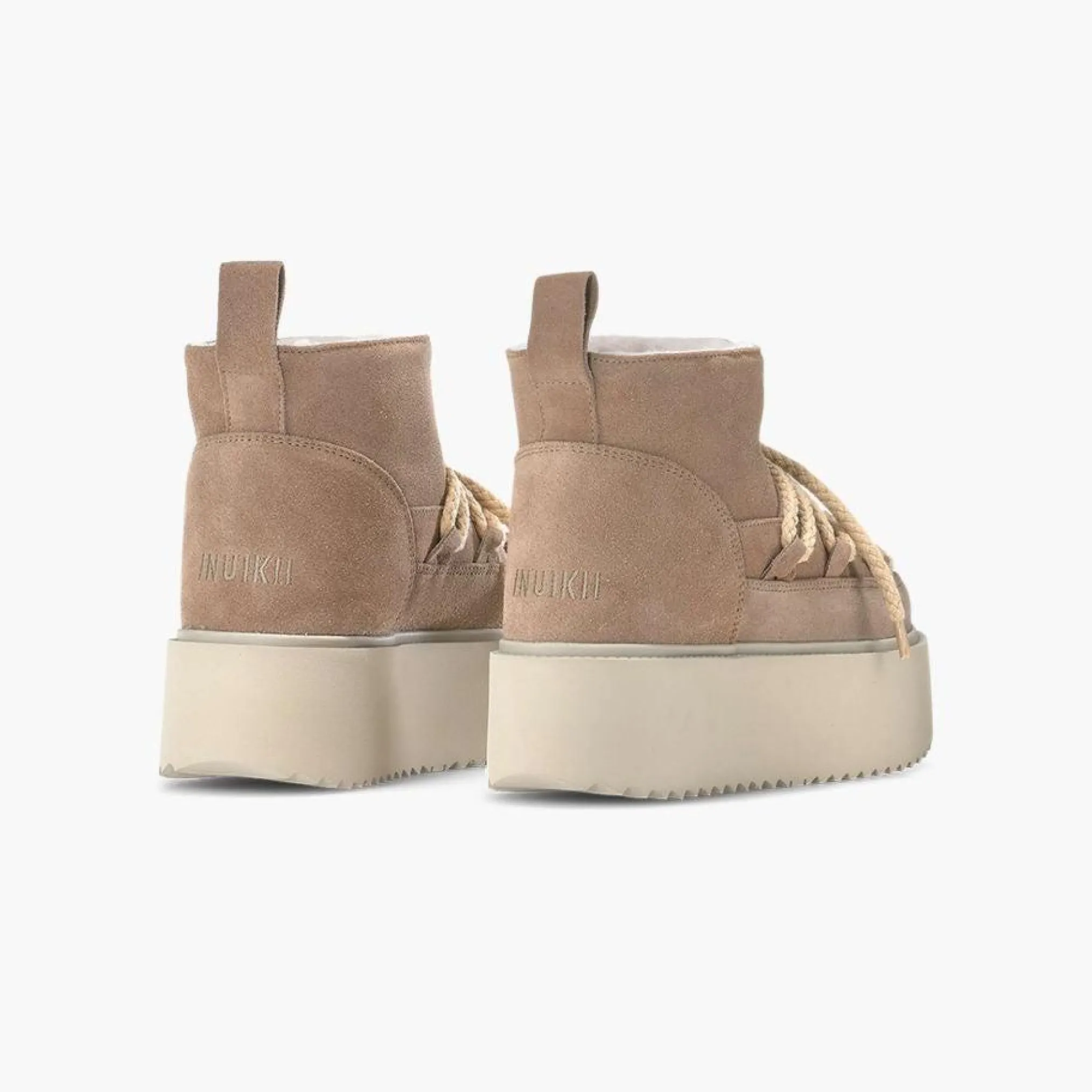INUIKII Buty Damskie Classic Low Platform Beige