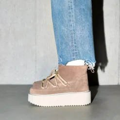 INUIKII Buty Damskie Classic Low Platform Beige
