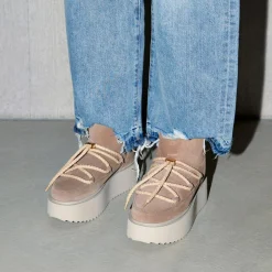 INUIKII Buty Damskie Classic Low Platform Beige