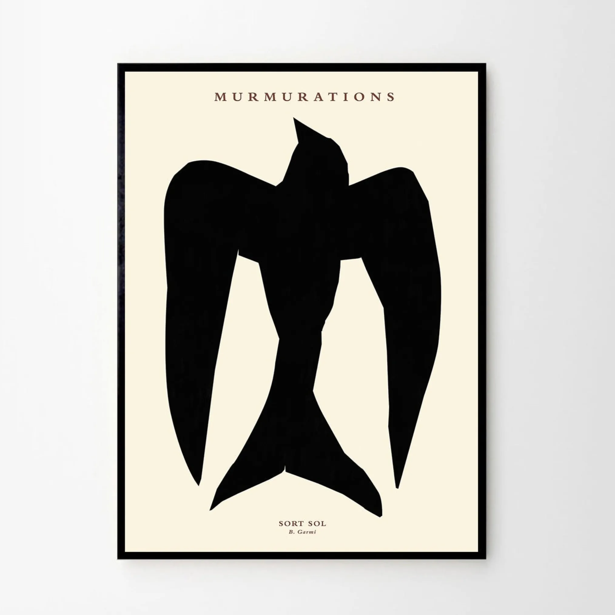 Plakat The Poster Club By Garmi, Murmurations Sort Sol (30x40)