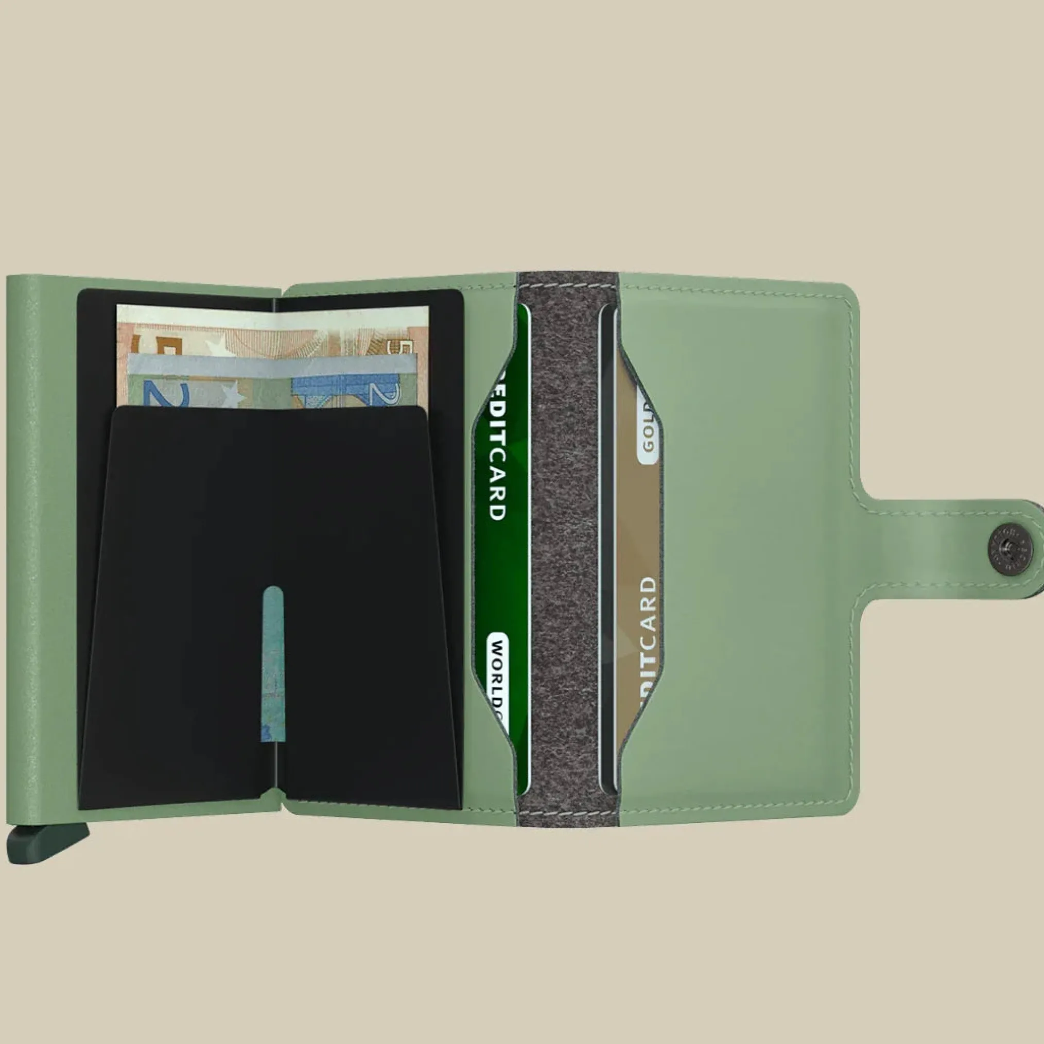 Portfel Secrid Miniwallet Yard Powder Pistachio