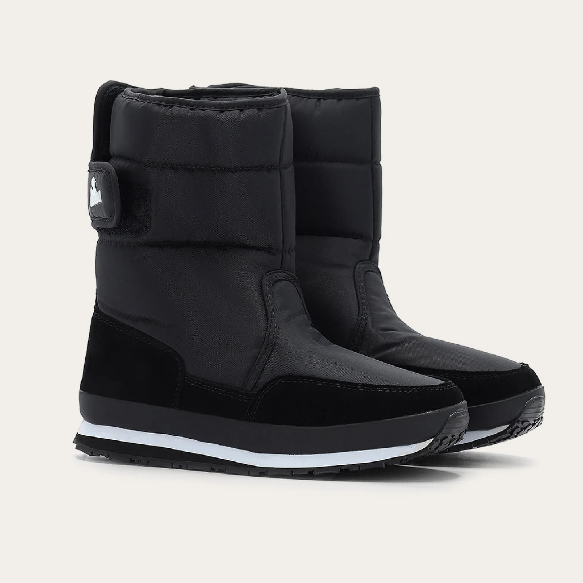 Rubber Duck - Śniegowce Damskie - Snow Jogger - Black - Kolor Czarny
