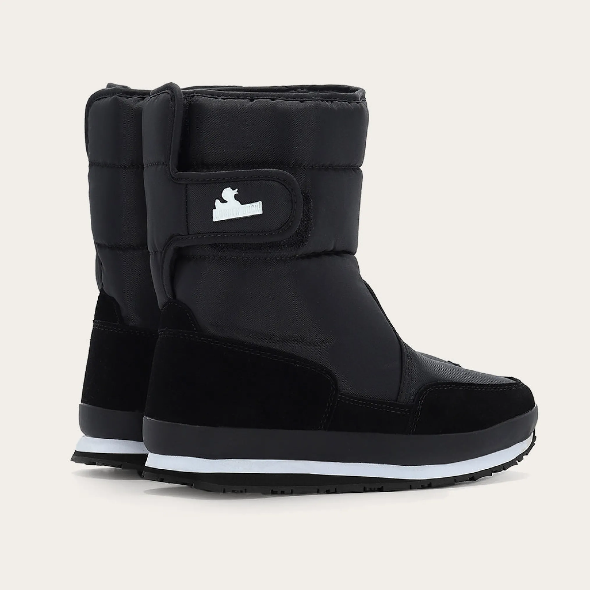 Rubber Duck - Śniegowce Damskie - Snow Jogger - Black - Kolor Czarny