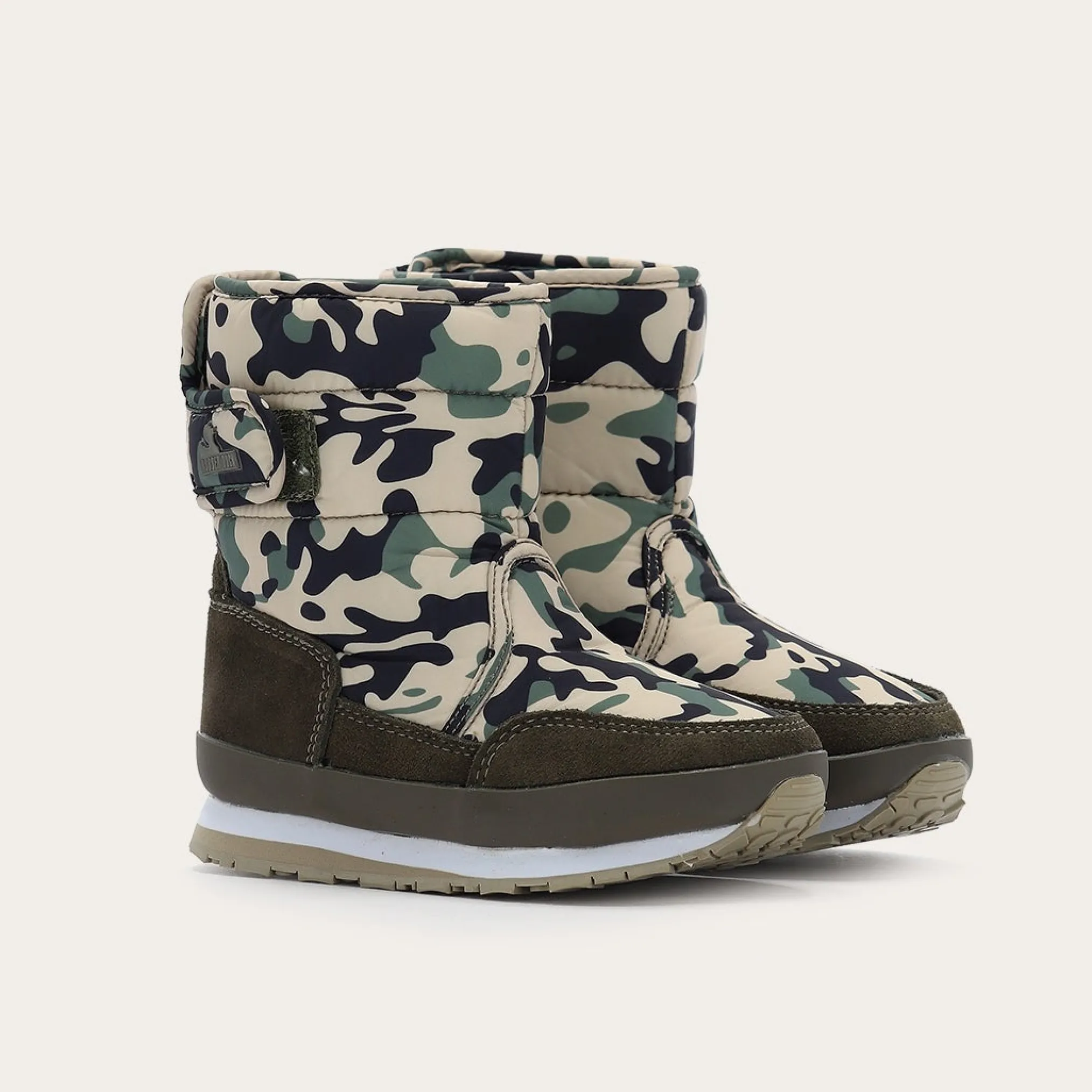 Rubber Duck - Śniegowce Dziecięce - Snow Jogger Print Kids - Green Cam