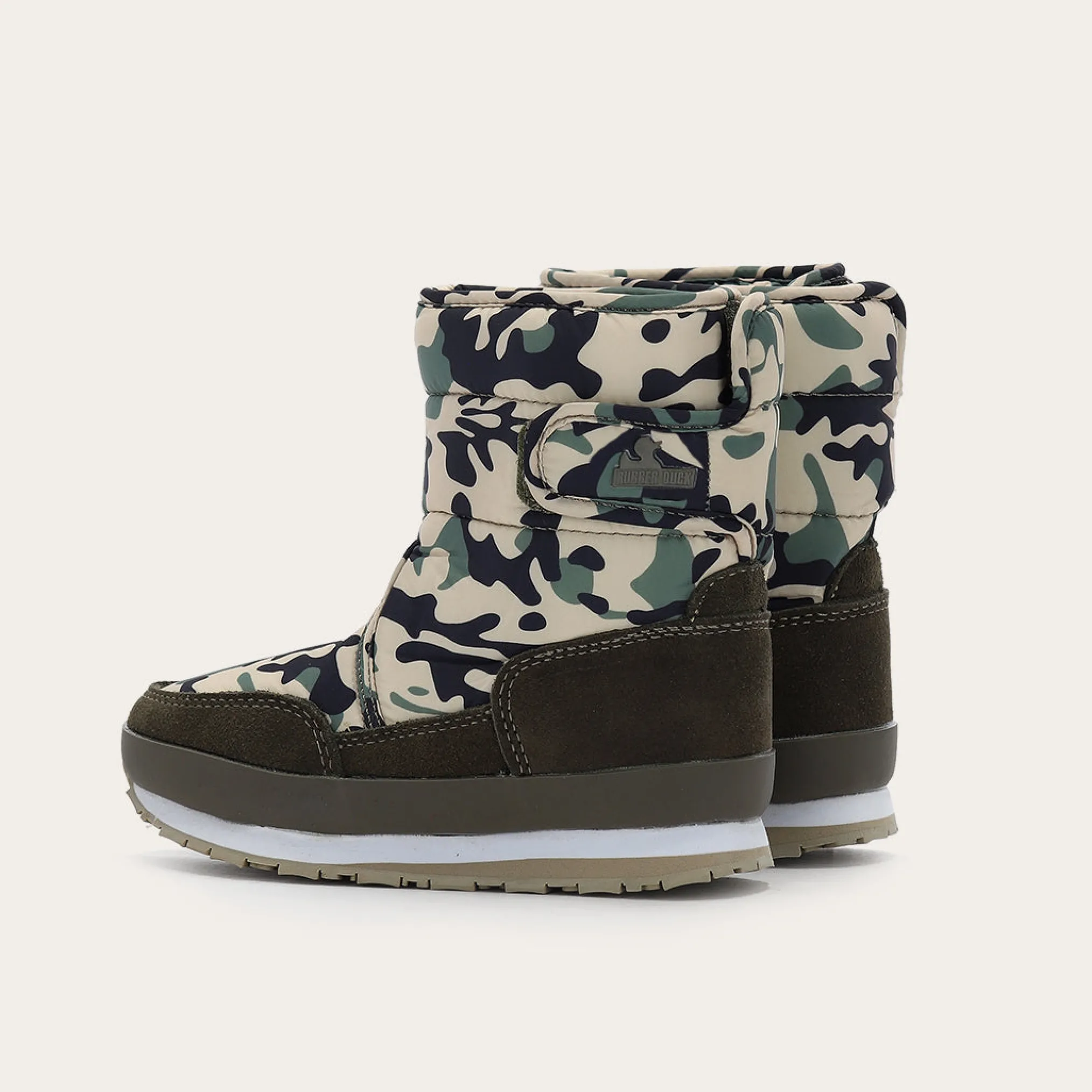 Rubber Duck - Śniegowce Dziecięce - Snow Jogger Print Kids - Green Cam