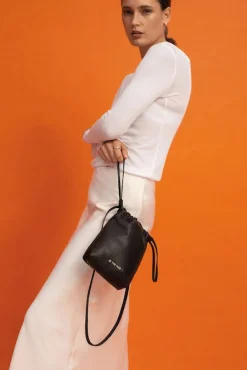THE MAR torebka skórzana Oyster Mini Plus Black