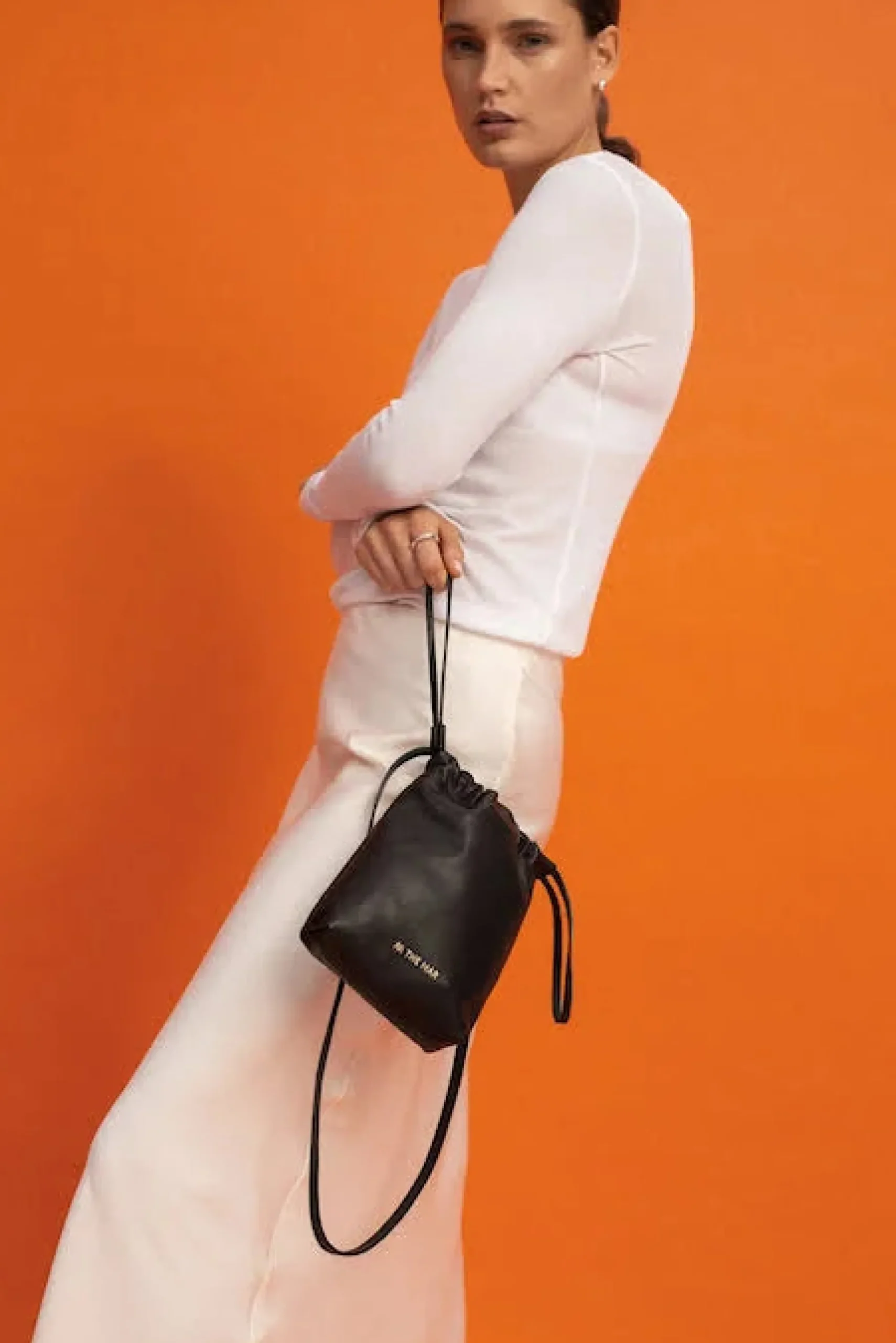 THE MAR torebka skórzana Oyster Mini Plus Black