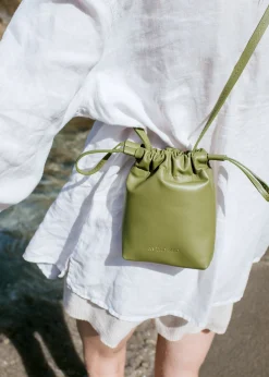 THE MAR torebka skórzana Oyster Mini Green