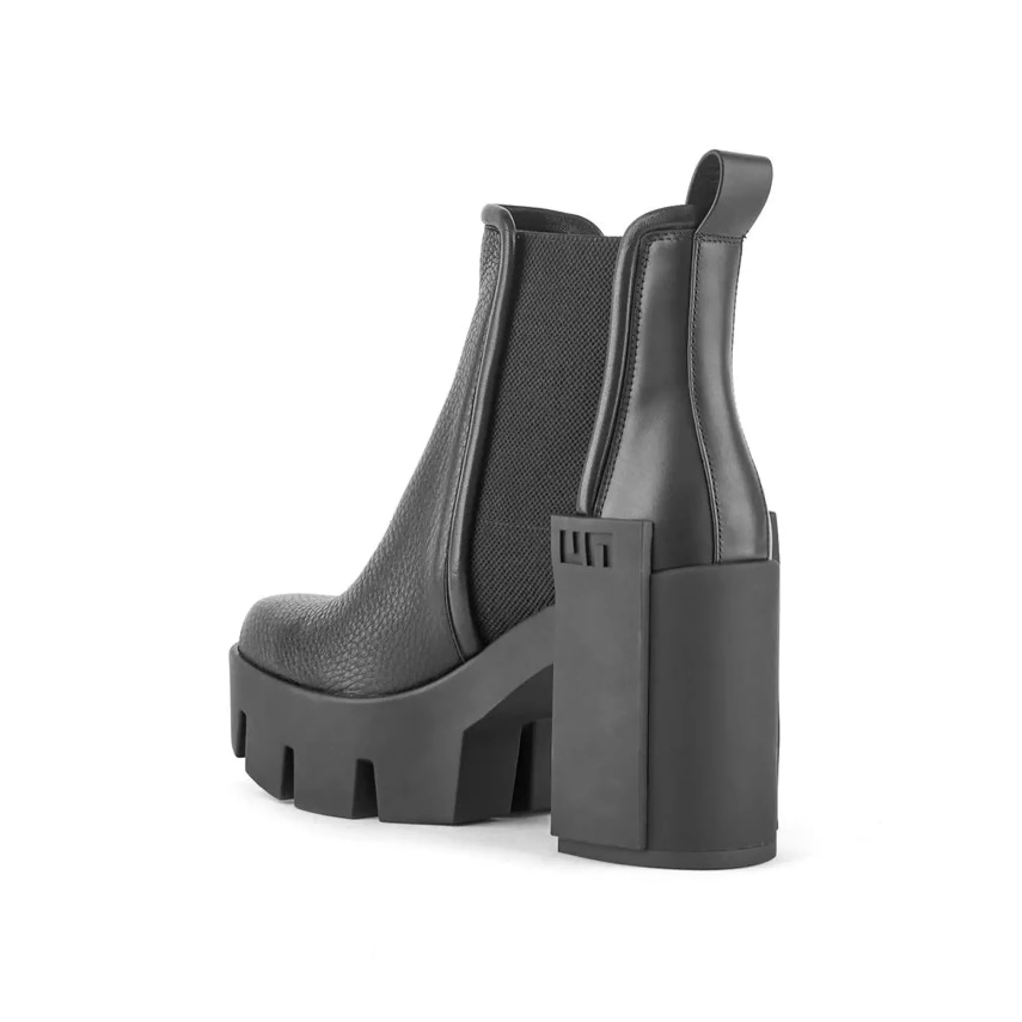 United Nude Grip Chelsea Mid III Black Buty na Obcasie Damskie Czarne