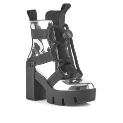 United Nude Grip Nomad Mid II Silver Buty na Obcasie Damskie Srebrne