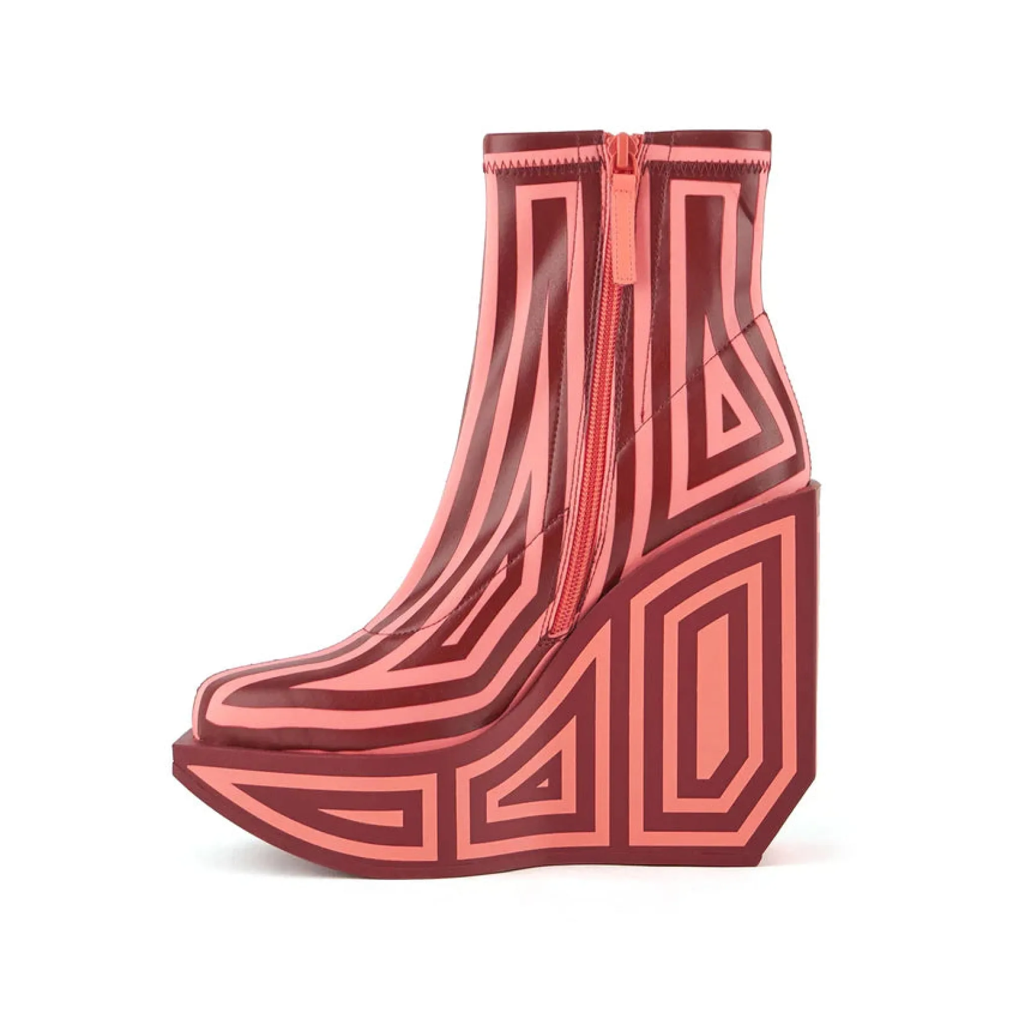 United Nude Wa Bootie Hi Cranberry Mix Buty na Obcasie Damskie Czerwon