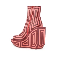 United Nude Wa Bootie Hi Cranberry Mix Buty na Obcasie Damskie Czerwon