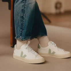 Veja Campo Sneakersy Damskie Chromefree Leather Extra White Matcha Kol