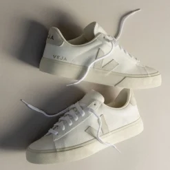 Veja Campo Sneakersy Damskie Chromefree Leather Extra White Natural Ko