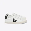 Veja Esplar Logo Sneakersy Damskie Leather Extra White Black Kolor Bia