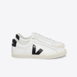 Veja Esplar Logo Sneakersy Damskie Leather Extra White Black Kolor Bia