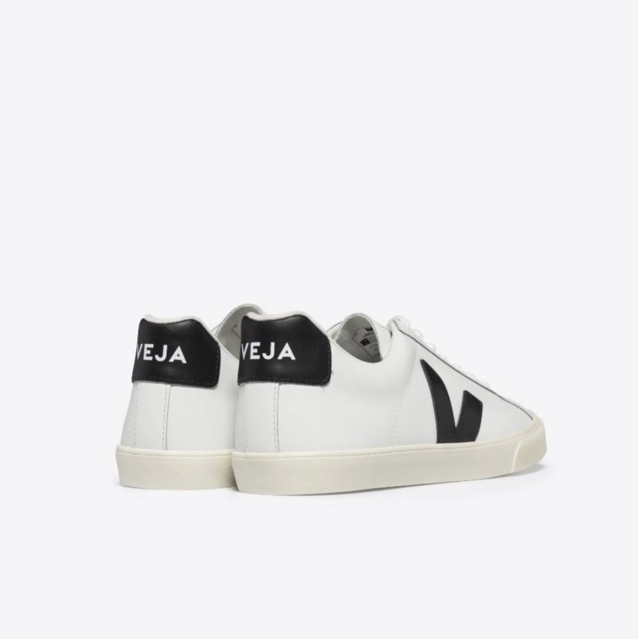 Veja Esplar Logo Sneakersy Damskie Leather Extra White Black Kolor Bia