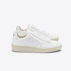 Veja V-12 Sneakersy Damskie Leather Extra White Kolor Biały
