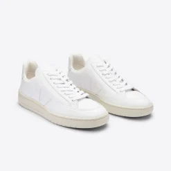 Veja V-12 Sneakersy Damskie Leather Extra White Kolor Biały
