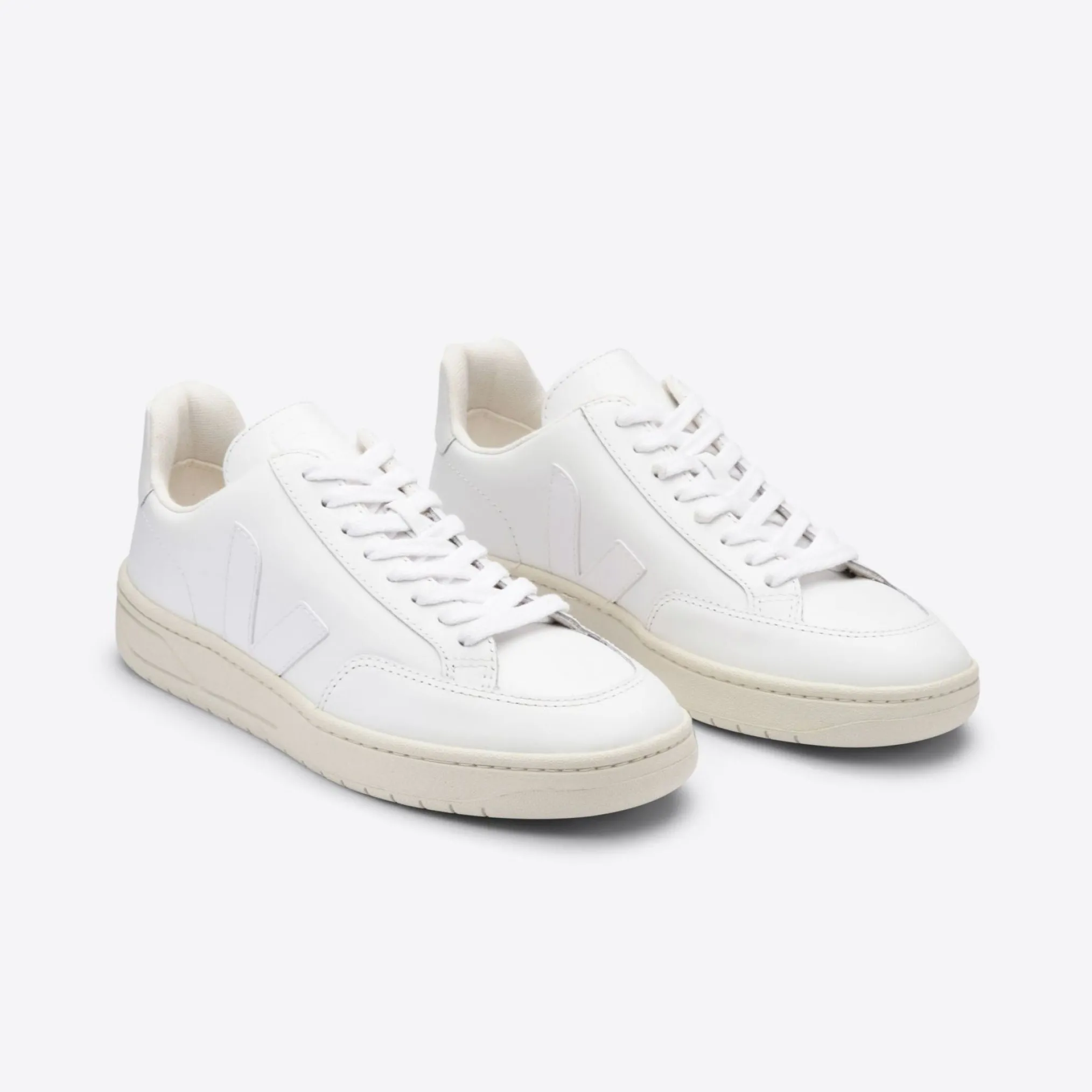 Veja V-12 Sneakersy Damskie Leather Extra White Kolor Biały