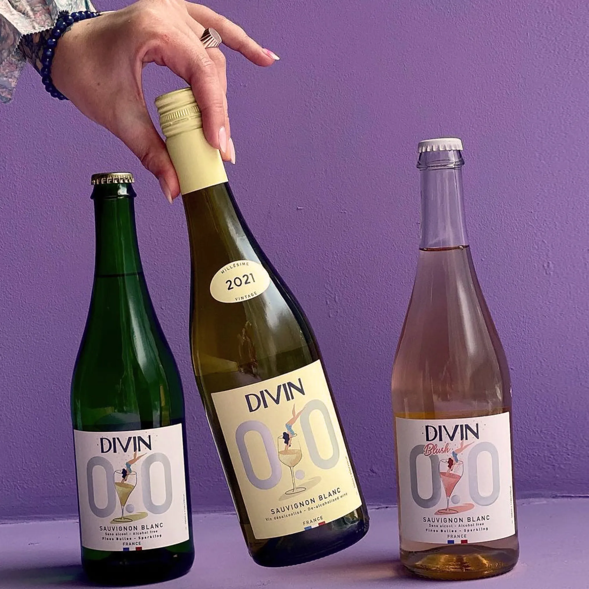 Wino bezalkoholwe Divin Sauvignon Blanc 0% Sparkling